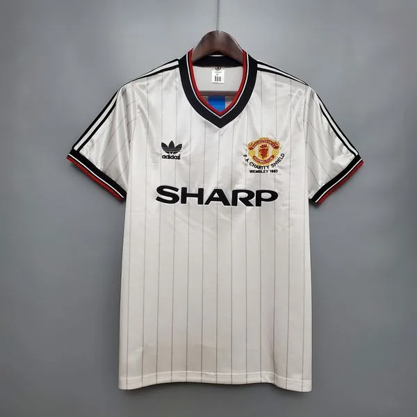 Camiseta de fútbol Manchester United 1983 VISITANTE MANGA CORTA VERSION FAN